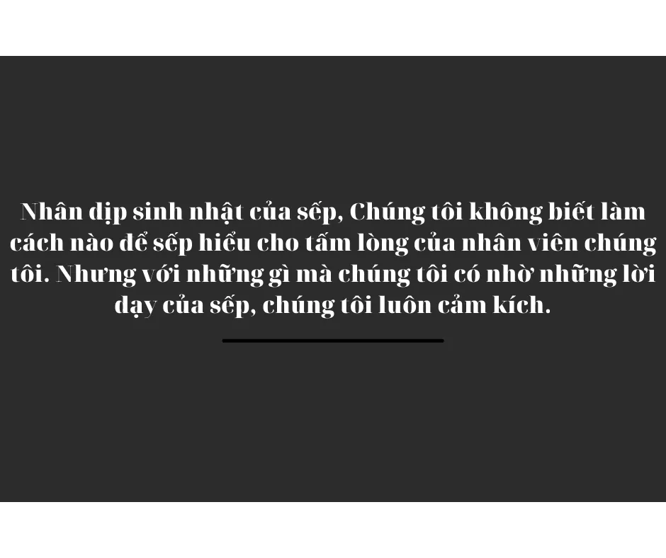 Sử dụng lời chúc sinh nhật sếp bằng tiếng anh kèm món quà tinh tế để thể hiện sự trân trọng