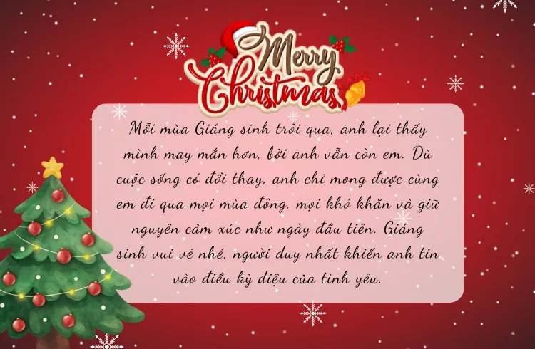 Lời chúc Giáng sinh hay ngắn gọn dành cho người yêu ngọt ngào