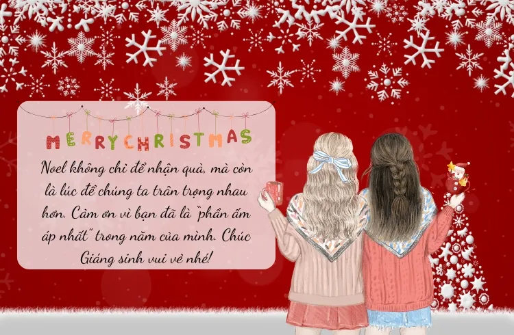 Gửi lời chúc Giáng sinh hay ngắn gọn cho bạn bè thân thiết