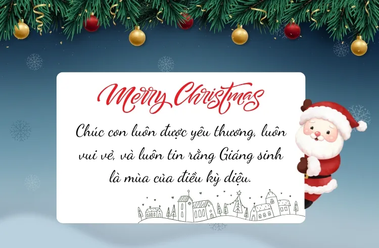 Lời chúc Giáng sinh hay ngắn gọn cho các bé thiếu nhi