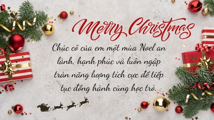 Tri ân thầy cô bằng những lời chúc Giáng sinh hay ngắn gọn