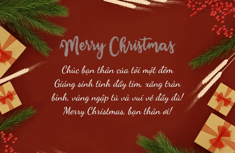 Lời chúc Giáng sinh hay ngắn gọn và hài hước cho bạn bè