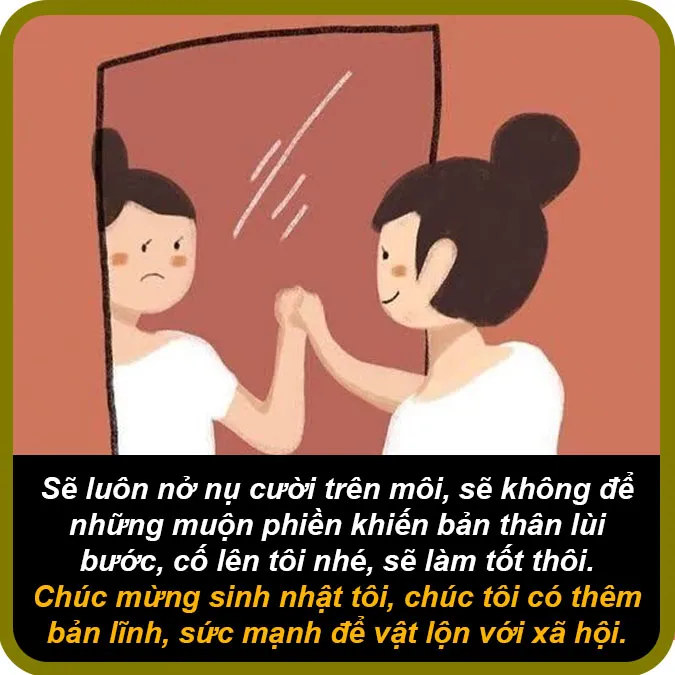 Tự gửi lời chúc sinh nhật là cách thể hiện sự trân trọng giá trị cá nhân