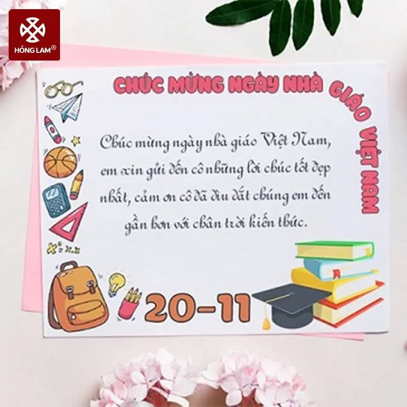 Học sinh bày tỏ lòng biết ơn qua những lời chúc chân thành gửi đến thầy giáo