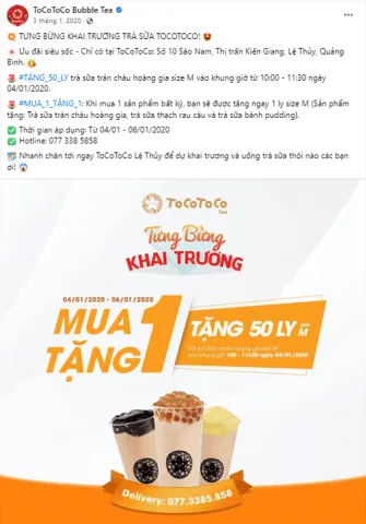 Hình ảnh minh họa cho các mẫu status thông báo khai trương quán cafe trà sữa cực chất