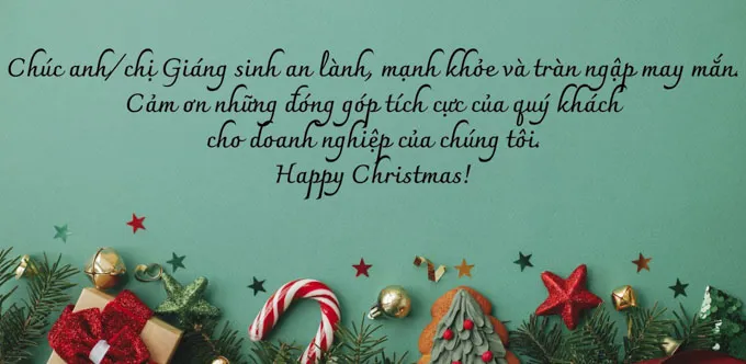 Lời chúc Giáng sinh thay lời cảm ơn sâu sắc tới những người đồng hành