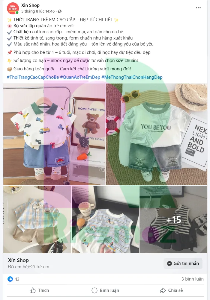 Việc đầu tư vào nội dung chất lượng giúp xây dựng uy tín cho shop quần áo trẻ em online