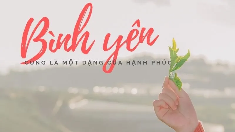 Những dòng trạng thái bình yên giúp chúng ta tìm thấy điểm tựa tinh thần vững chãi