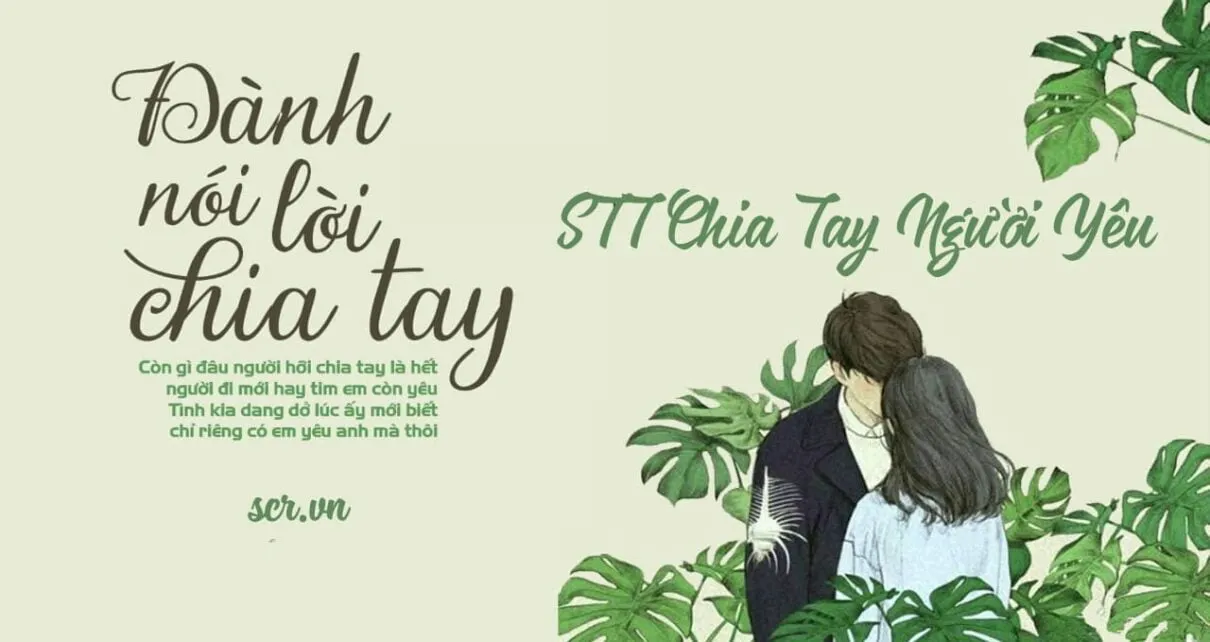 Hình ảnh chia tay buồn bã của cặp đôi trên con đường đơn độc