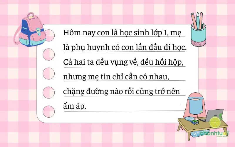 Nụ cười hồn nhiên của bé học sinh lớp 1 trong ngày khai trường rực rỡ