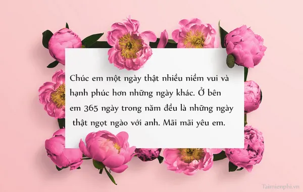 Mẫu thiết kế lời chúc ngọt ngào dành cho ngày 20 10 để đăng lên mạng xã hội