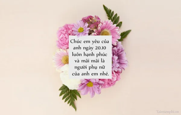 Tình yêu thăng hoa với những lời chúc 20 10 lãng mạn dành cho người yêu