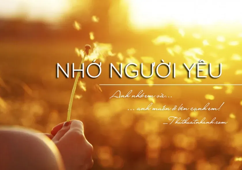 Stt ngắn nhớ người yêu dễ thương và tinh nghịch