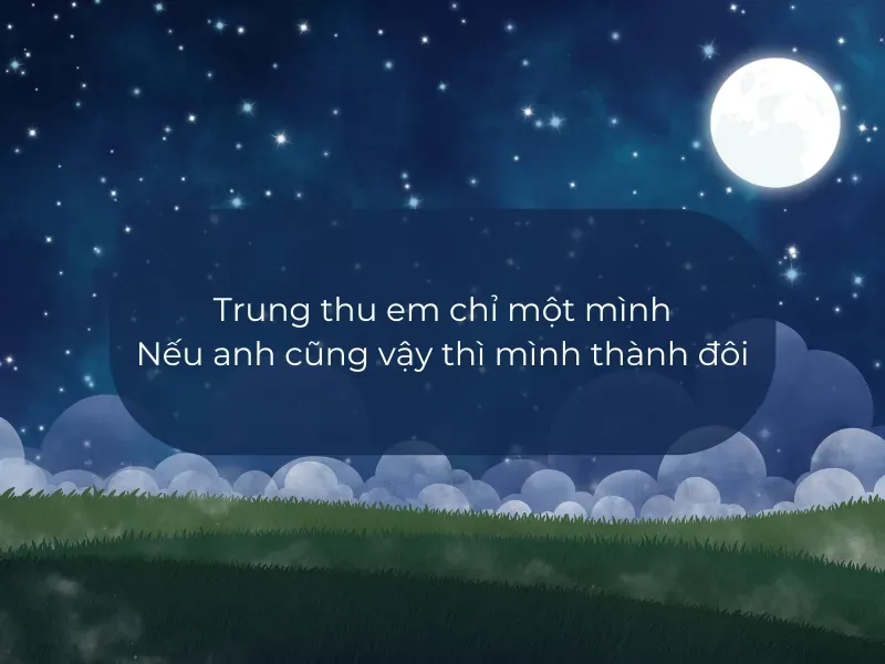 Nội dung hình ảnh về những câu thả thính Trung Thu hài hước và ý nghĩa