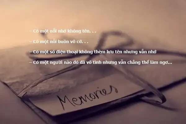 Những dòng STT nhớ người yêu cũ đầy tâm trạng