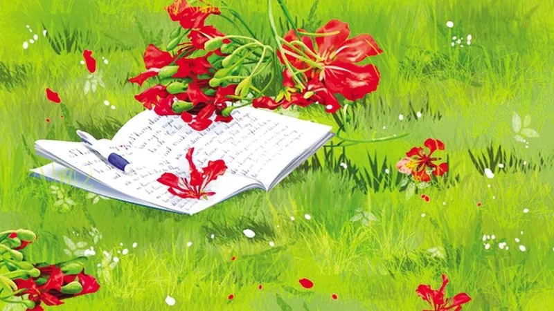 Buổi lễ bế giảng đầy xúc động với hoa phượng vĩ đỏ rực