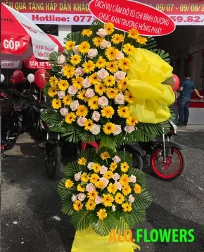 Lẵng hoa Phát Đạt Thành Công cho chị gái kinh doanh