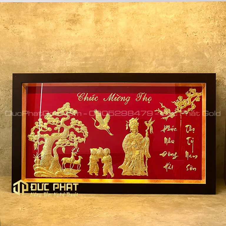 Tranh chúc mừng Thọ cụ Bà mang ý nghĩa bình an