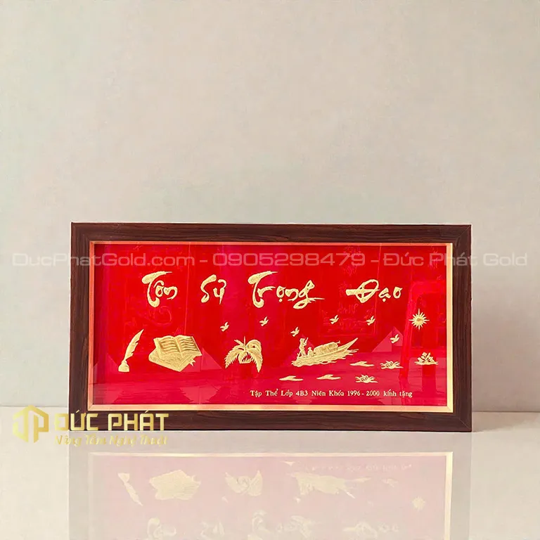 Món quà tranh thư pháp mang ý nghĩa tôn sư trọng đạo dành tặng thầy cô về hưu