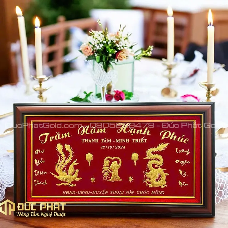 Tranh trăm năm hạnh phúc thiết kế riêng theo yêu cầu là món quà độc bản dành cho ngày cưới đặc biệt