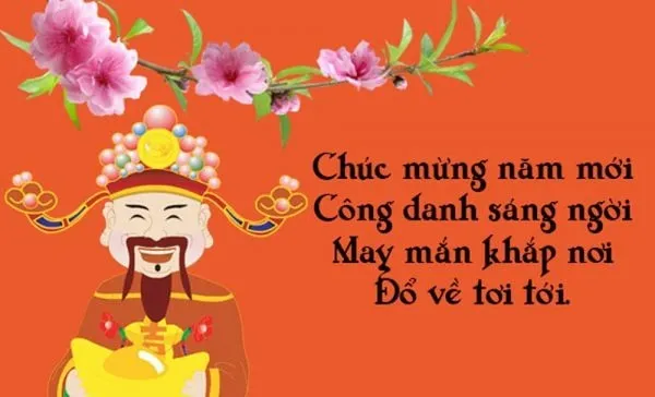 Lời chúc năm mới ngắn gọn ý nghĩa thường gắn liền với hình ảnh ông thần tài cầu mong phát tài phát lộc