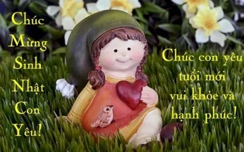 Hình ảnh chúc mừng sinh nhật con gái yêu kèm lời chúc hay