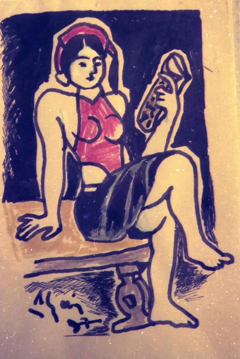 Chân dung nữ sĩ Hồ Xuân Hương qua nét vẽ của danh họa Bùi Xuân Pháo