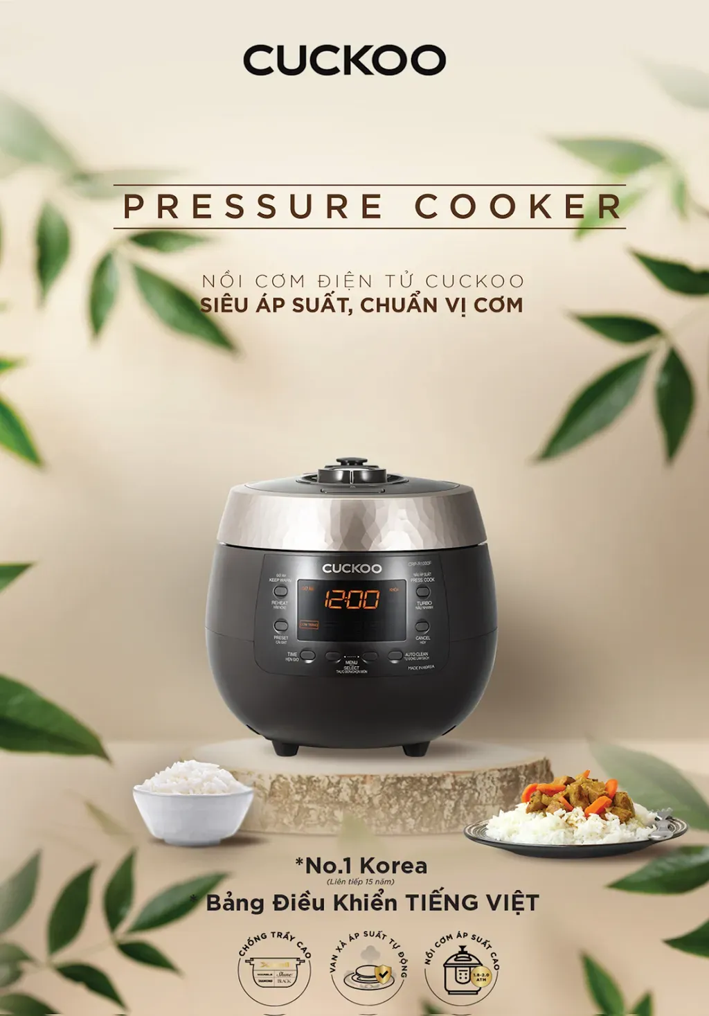 Nồi cơm điện sang trọng và hiện đại