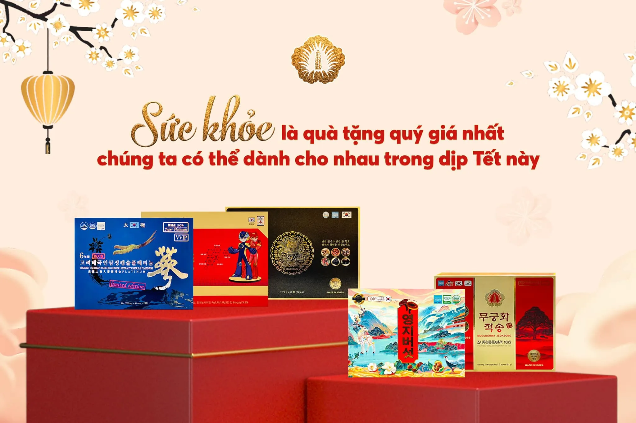 Mẫu set quà tết hàn quốc được đóng gói sang trọng, phù hợp làm quà tặng doanh nghiệp Xuân Bính Ngọ 2026.