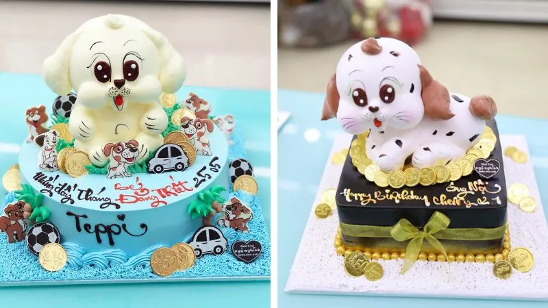 Bánh sinh nhật con chó ú