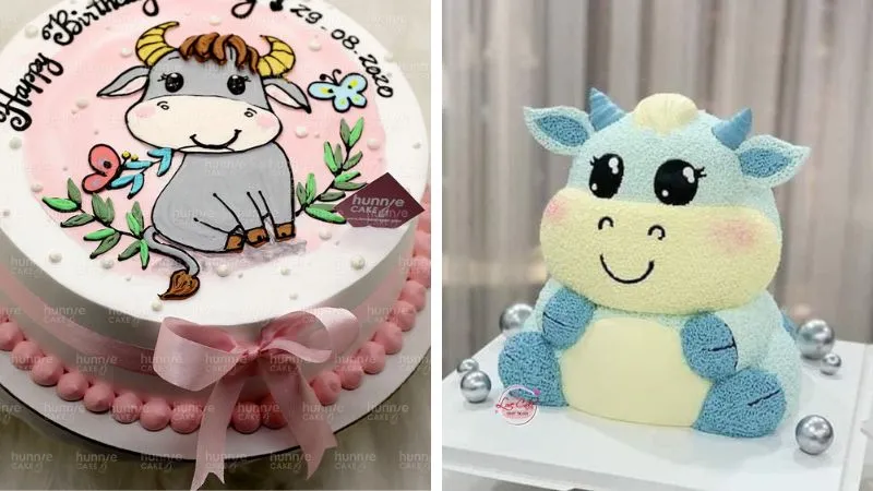 Bánh con trâu với gương mặt biểu cảm đáng yêu, phù hợp mọi lứa tuổi