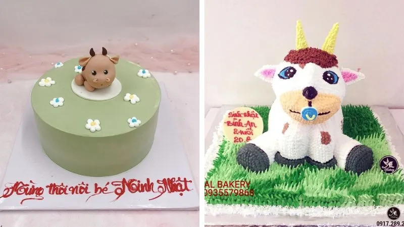 Bánh con trâu xanh lá tươi mát, phù hợp tiệc ngoài trời