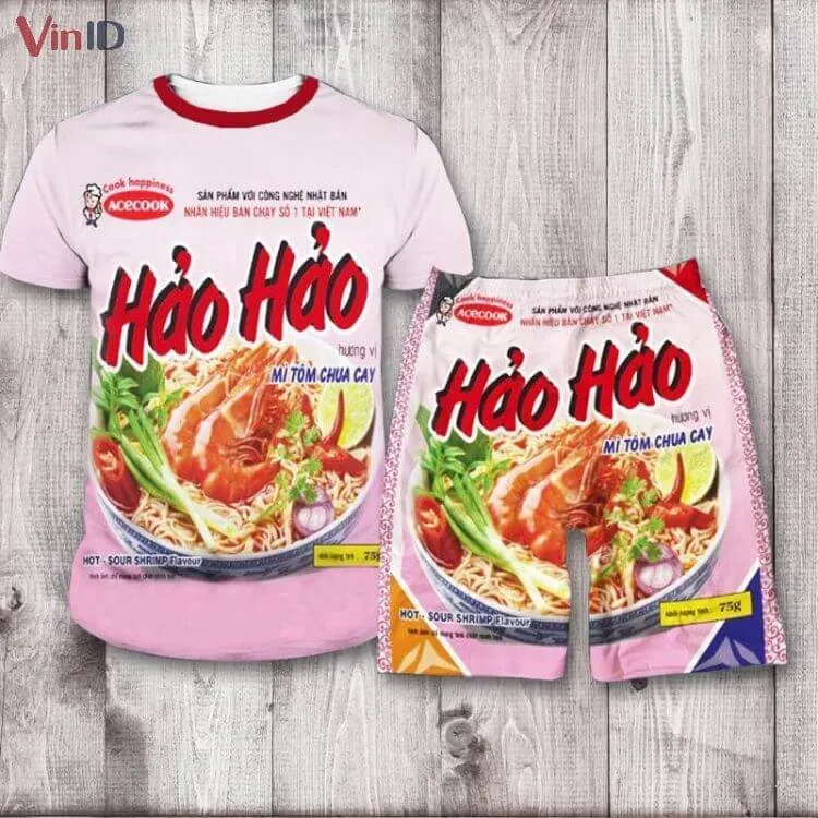 Áo thun in hình mì tôm Hảo Hảo