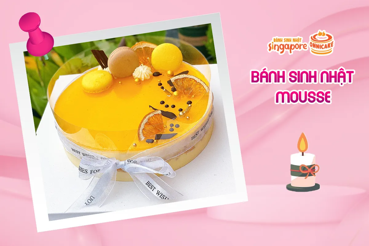 Dòng bánh Mousse trái cây mướt mịn phù hợp cho tiệc sinh nhật ngoài trời