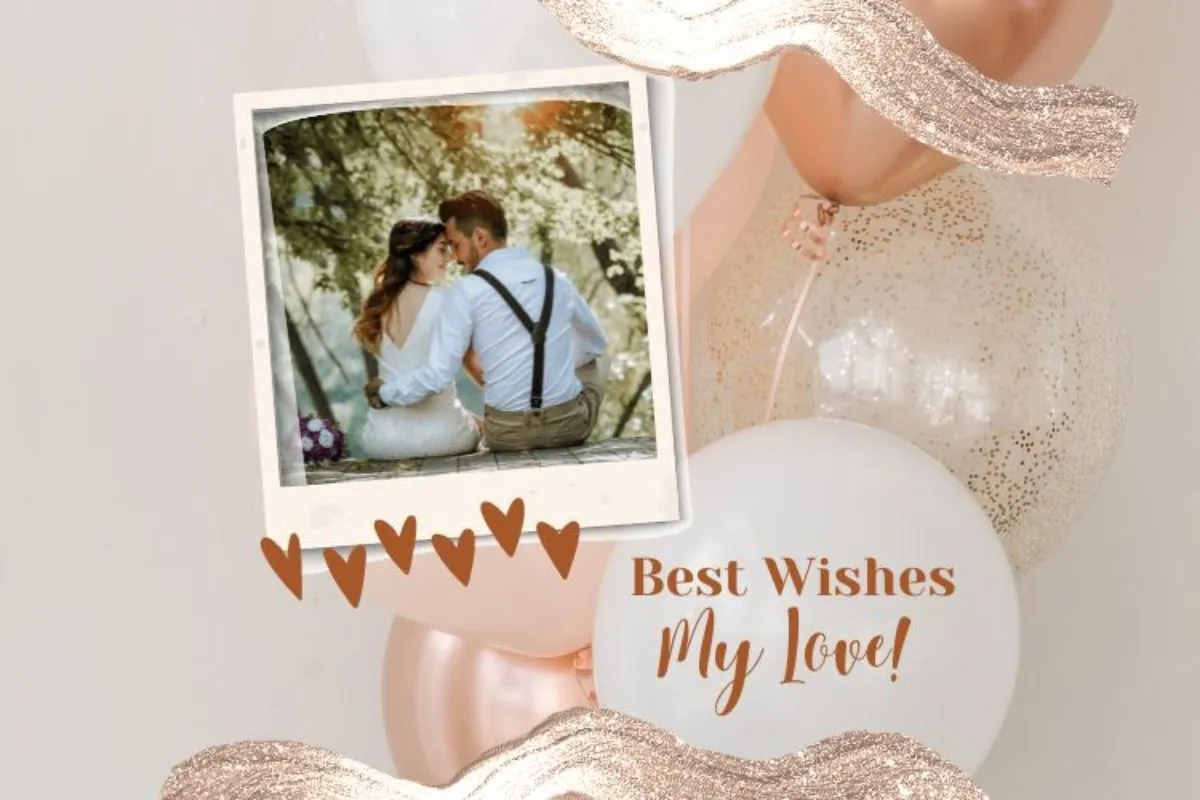 Thiết kế tối giản giúp làm nổi bật lời chúc chân thành dành cho người bạn đời