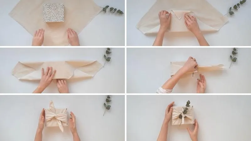 Gói quà bằng vải theo phong cách Furoshiki Nhật Bản