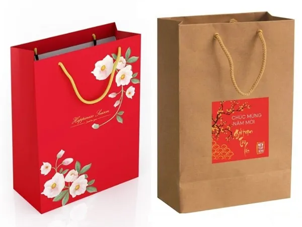 Túi giấy Kraft tặng quà Tết được nhiều người lựa chọn
