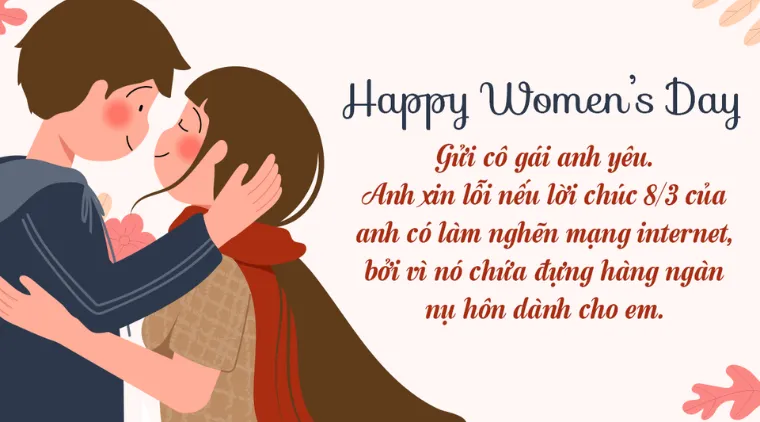 Mẫu thiệp và lời chúc 8/3 dành cho người yêu tinh tế nhất