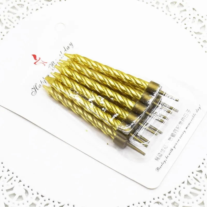 Nến sinh nhật nhũ vàng 8cm