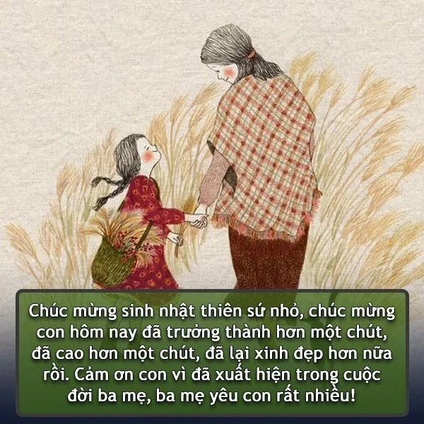 Hình ảnh chúc mừng sinh nhật con gái với lời chúc ý nghĩa