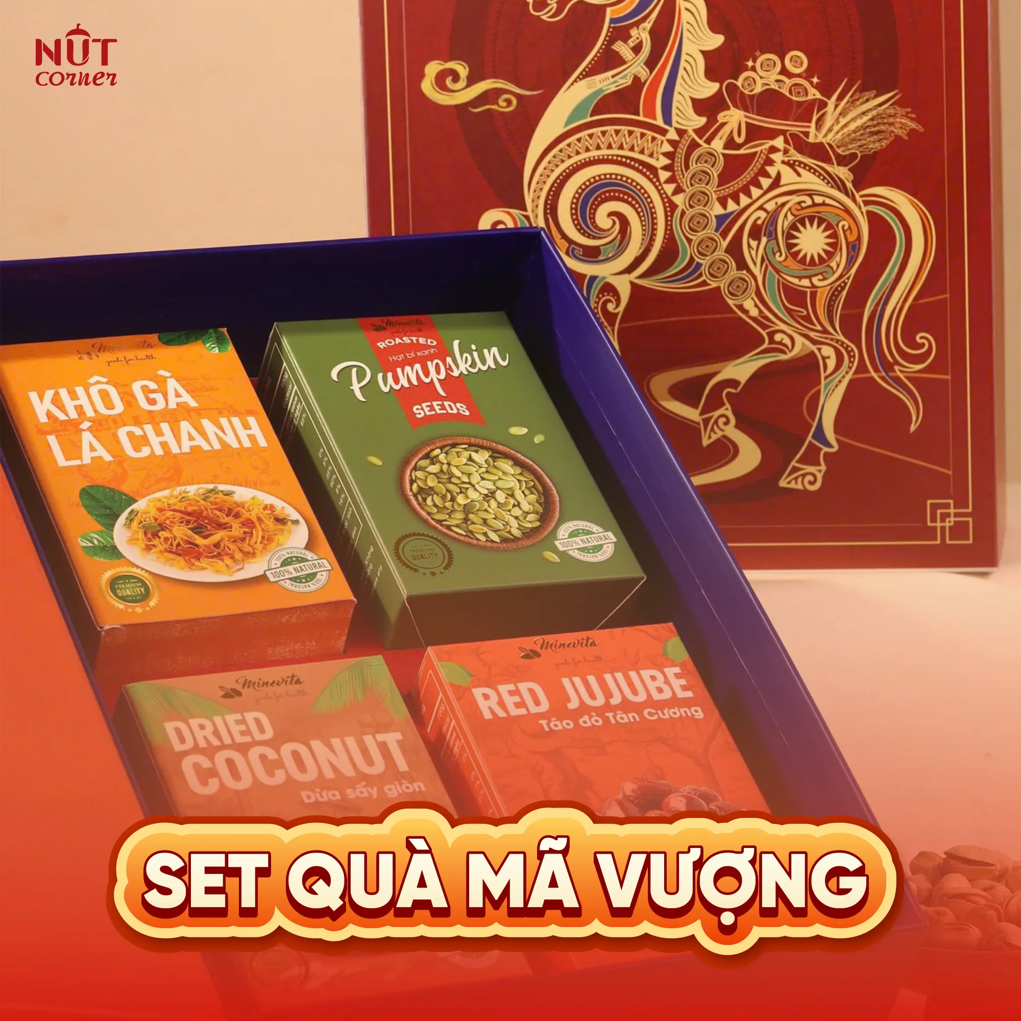 Set quà Mã Vương quyền quý biếu Tết nhạc phụ