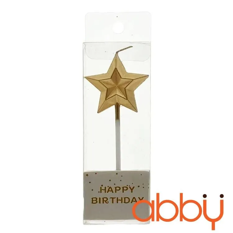 Nến sinh nhật hình ngôi sao vàng ánh kim