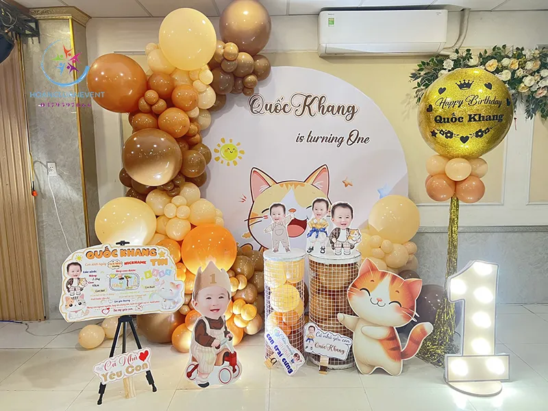 Trang trí thôi nôi bé trai màu xanh pastel