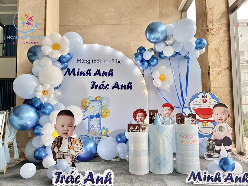 Phông nền sinh nhật chủ đề Safari rừng xanh