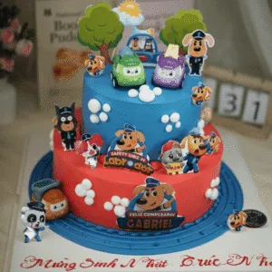 Bánh Kem 2 Tầng Cảnh Sát Trưởng Labrador TP 2925