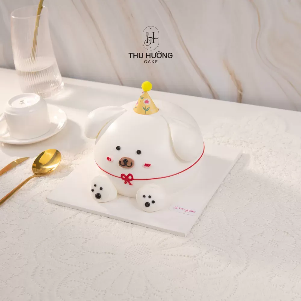 Bánh kem con chó cute