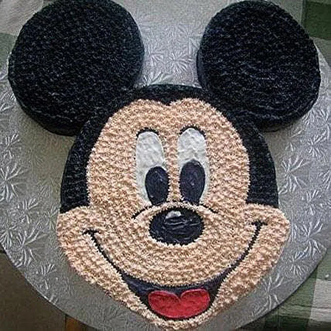 Mẫu bánh tạo hình đầu chuột Mickey đáng yêu