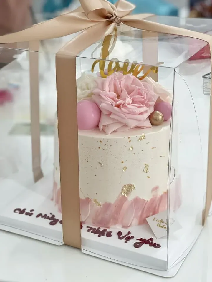Bánh kem hoa thật siêu đẹp sang trọng cho bé gái