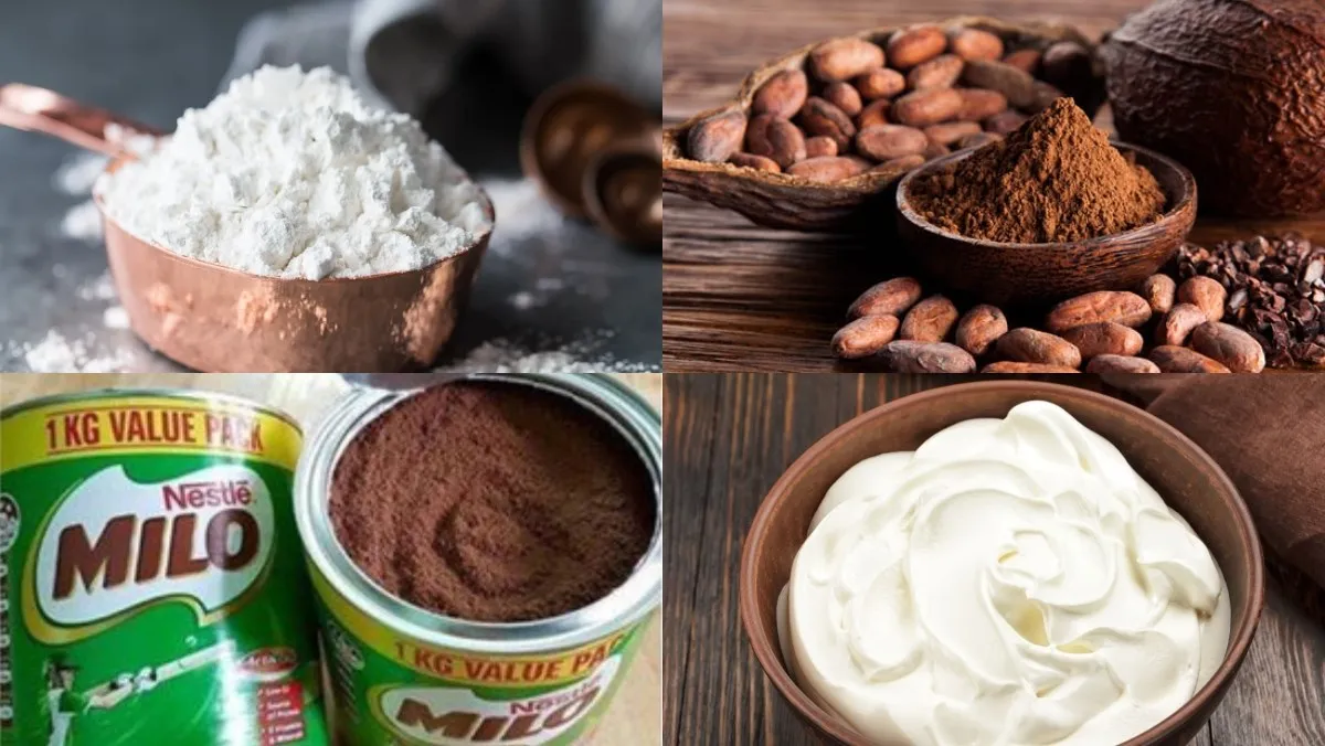 Nguyên liệu làm bánh kem milo