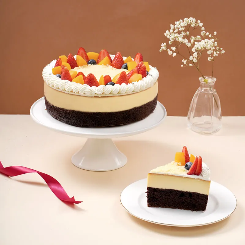 Bánh Flan Gato Fruit & Pins với nhiều loại trái cây nhiệt đới